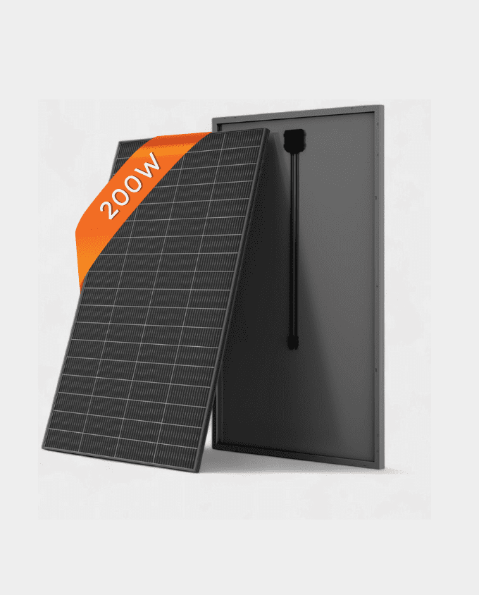 200W N-Type TOPCon Solar Panel 12V All-Black