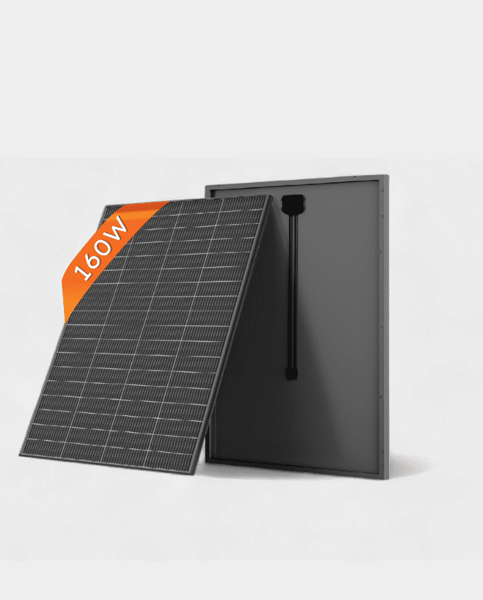 160W N-Type TOPCon Solar Panel 12V All-Black