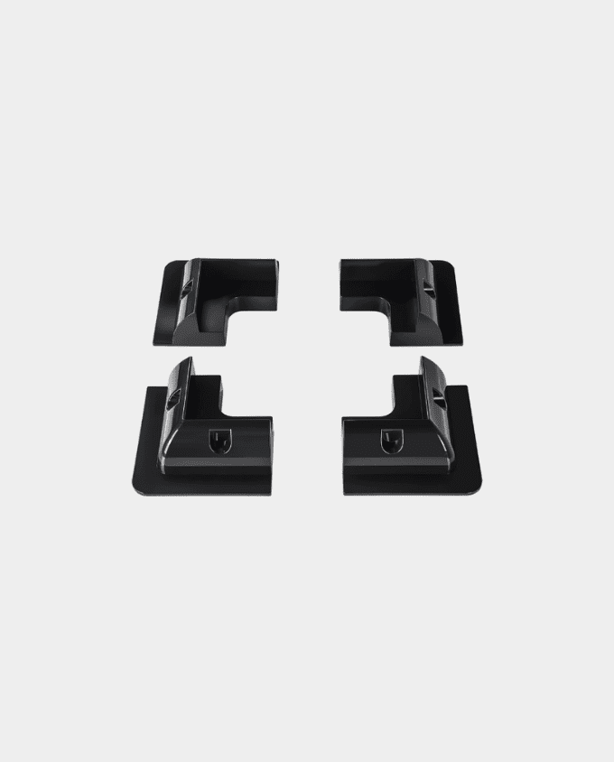 4x No-Drill ABS Mounting Kit Corners | Black