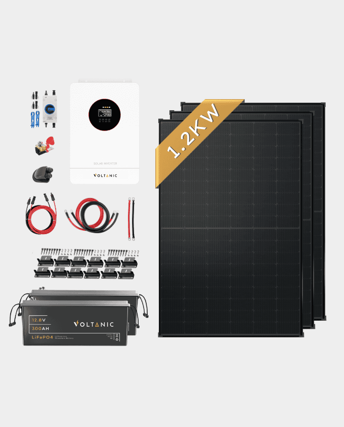 Deluxe 1.2kW Solar System with 4.2kW Hybrid Inverter 24V