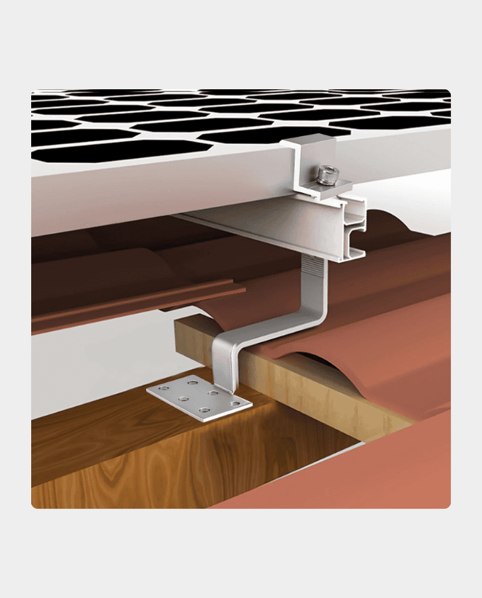 Aluminium Tile Roof Mounting Set 30cm Rails | For 4 Panels - Image 4