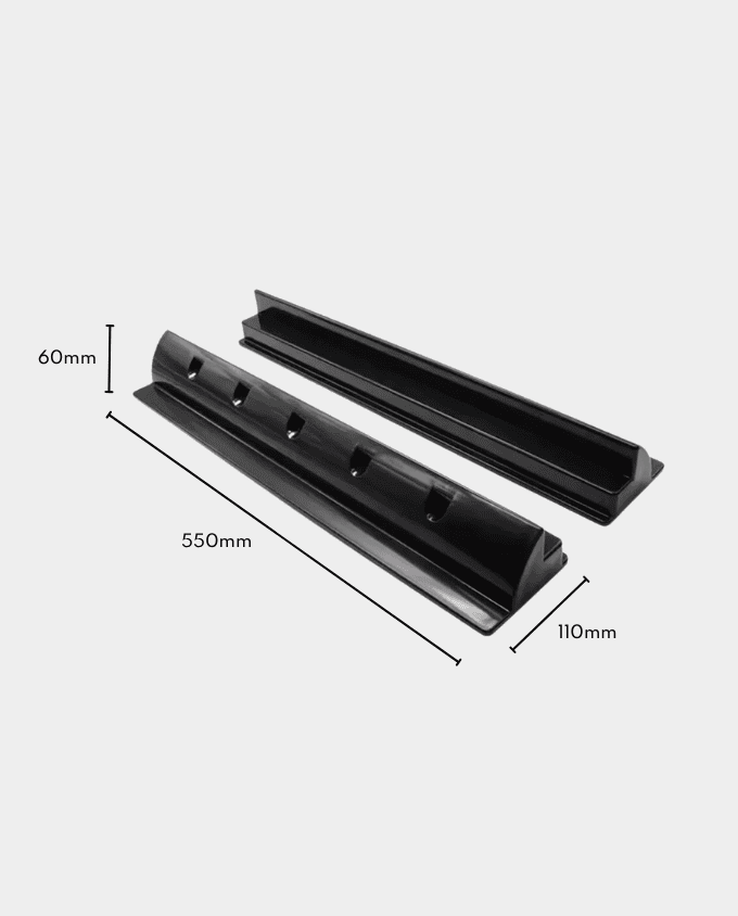 2x ABS No-Drill Large Side Mounts | 55cm Length - Image 4