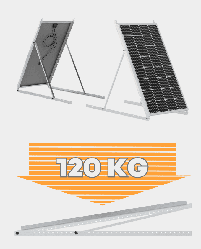 Adjustable Solar Panel Tilt Mounting Bracket with Foldable Tilt Legs - Image 3