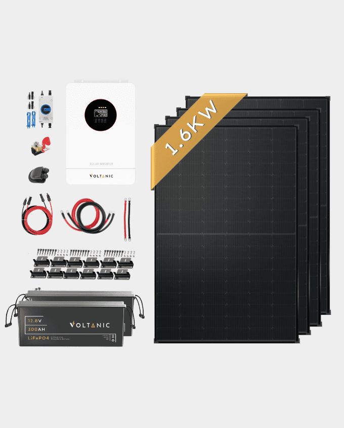 Deluxe 1.6kW Solar System with 4.2kW Hybrid Inverter 24V