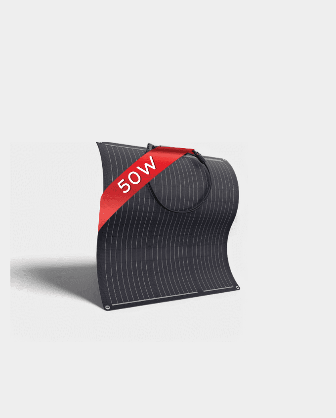50W Flexible ETFE Solar Panel 12V All-Black